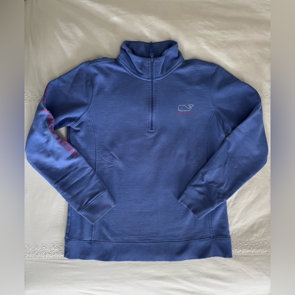 VINEYARD VINES Women's Quarter-Zip Shep Shirt Pullover Sweatshirt Size Small